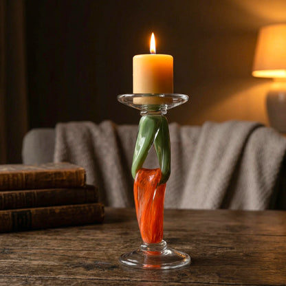 Lumi holder w/ pillar candle, cosy shot