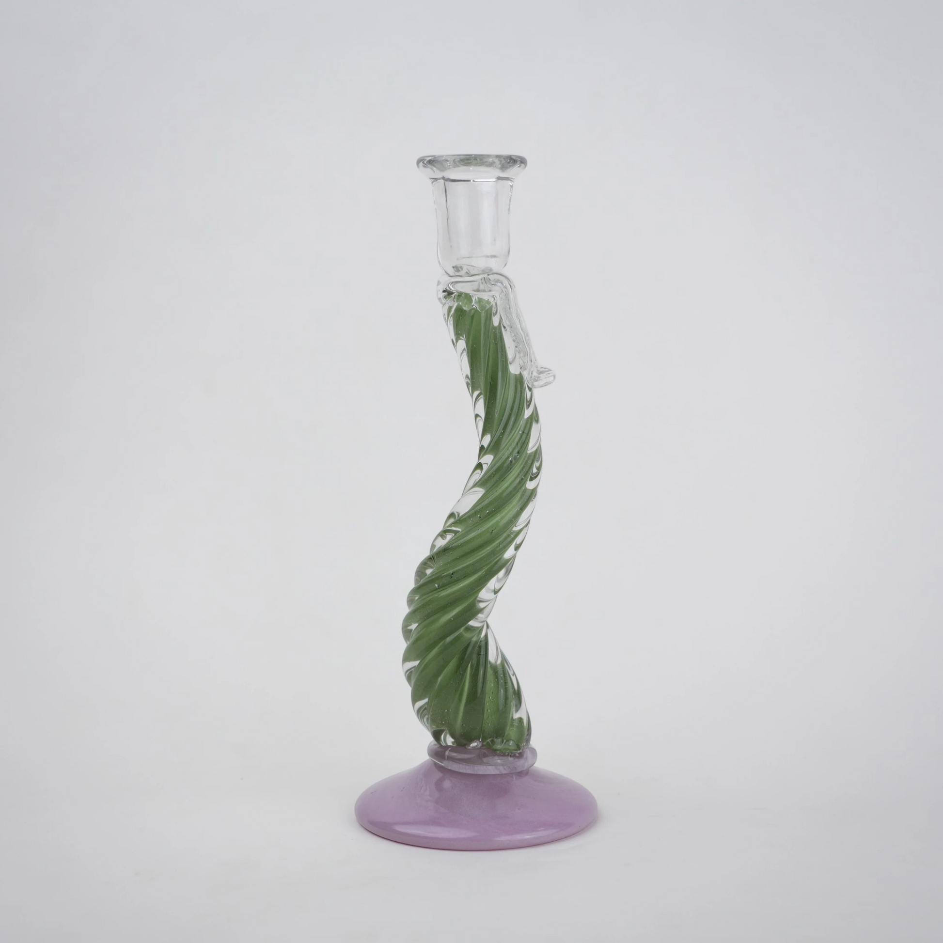Tall Twist Glow holder, side angle, lilac