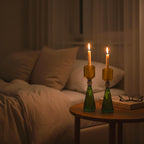 Emerald Amber duo, bedside w/ book