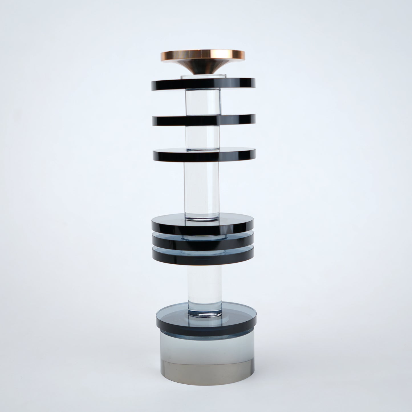 stacked glass candle holders set in multiple sizes modern decor
