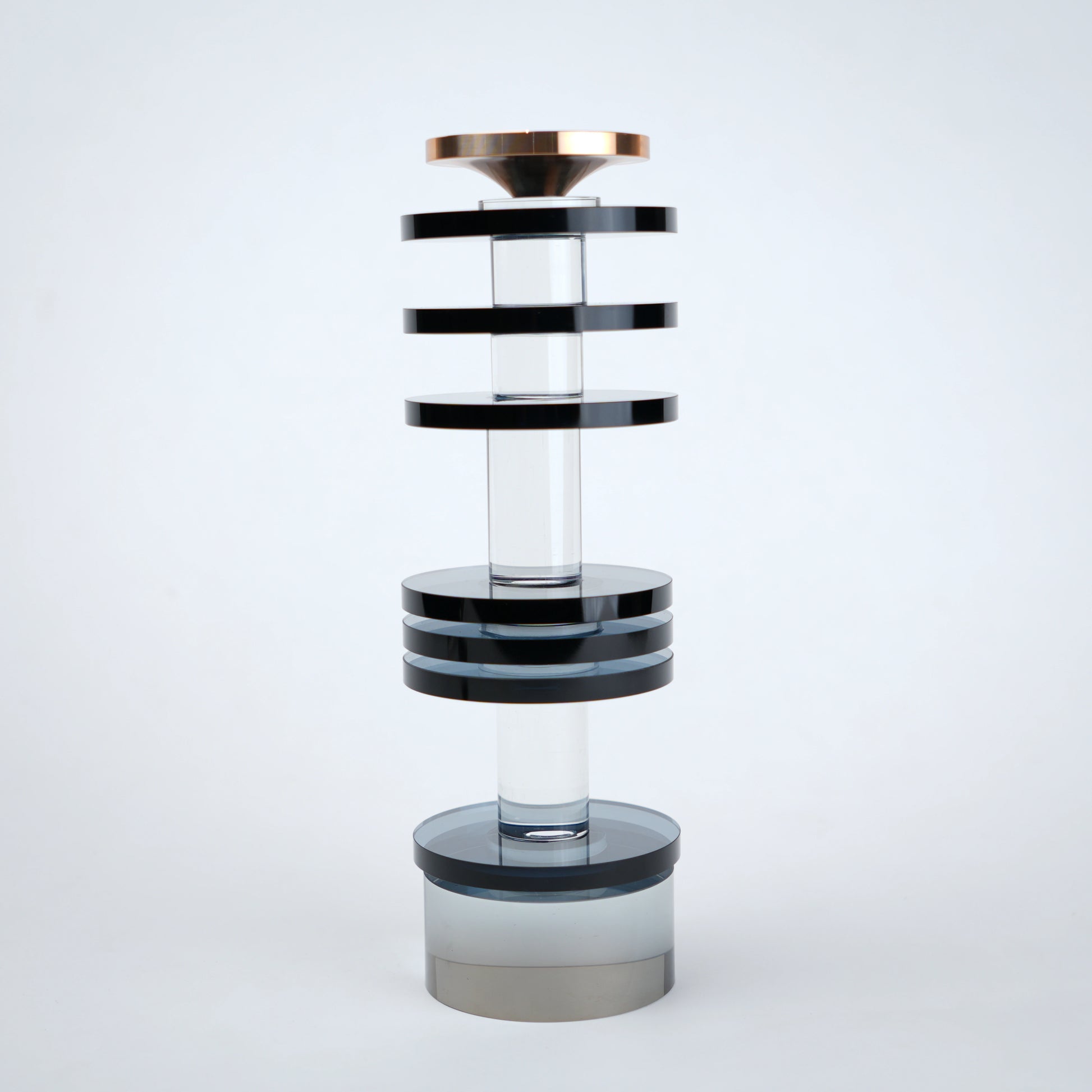 stacked glass candle holders set in multiple sizes modern decor