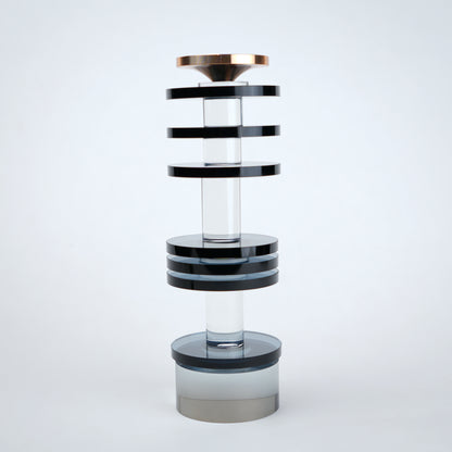 stacked glass candle holders set in multiple sizes modern decor