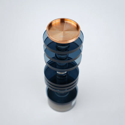 stacked glass candle holders set in multiple sizes modern decor