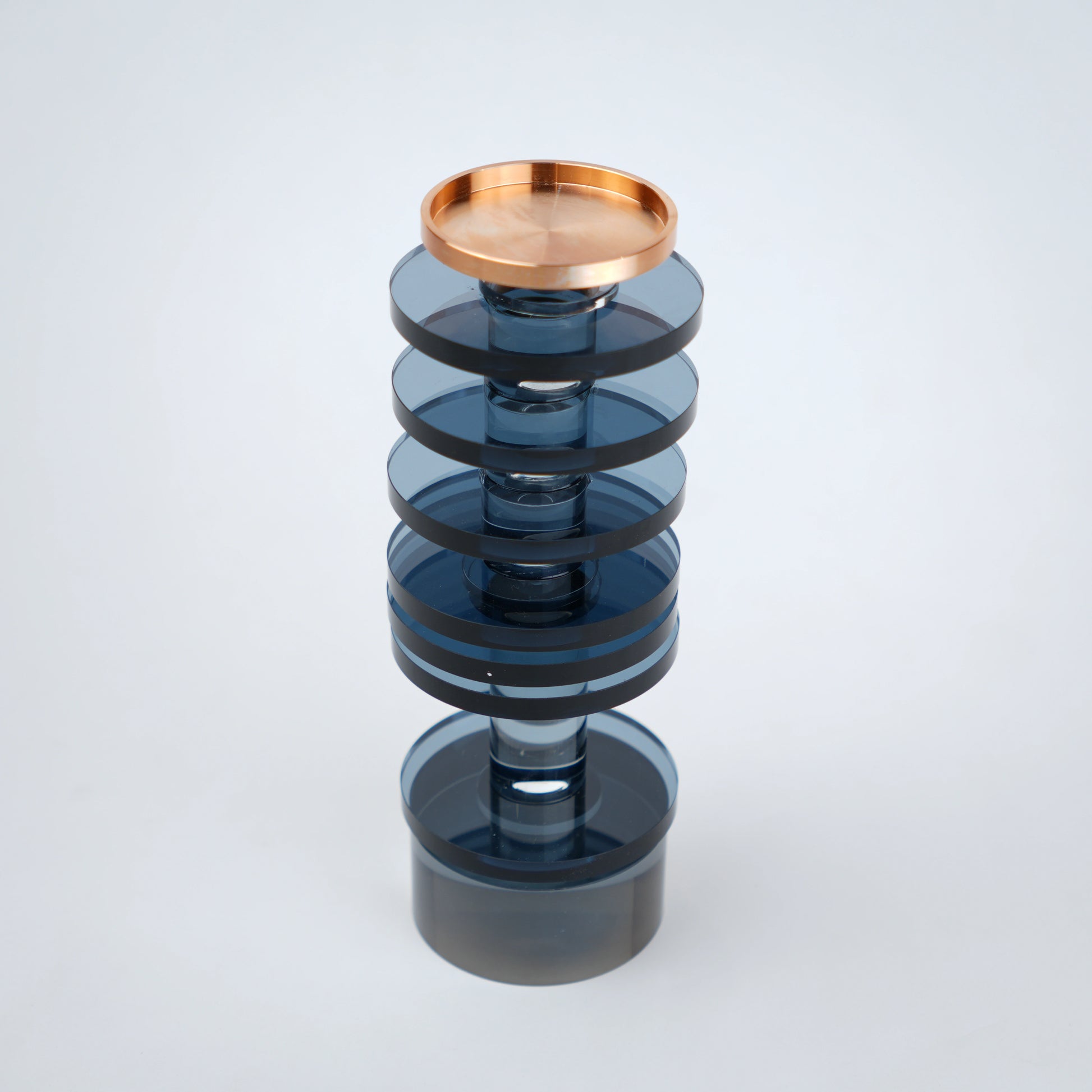 stacked glass candle holders set in multiple sizes modern decor