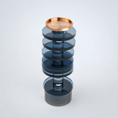 stacked glass candle holders set in multiple sizes modern decor