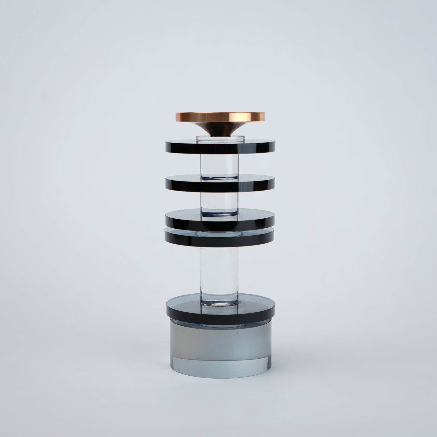 stacked glass candle holders set in multiple sizes modern decor