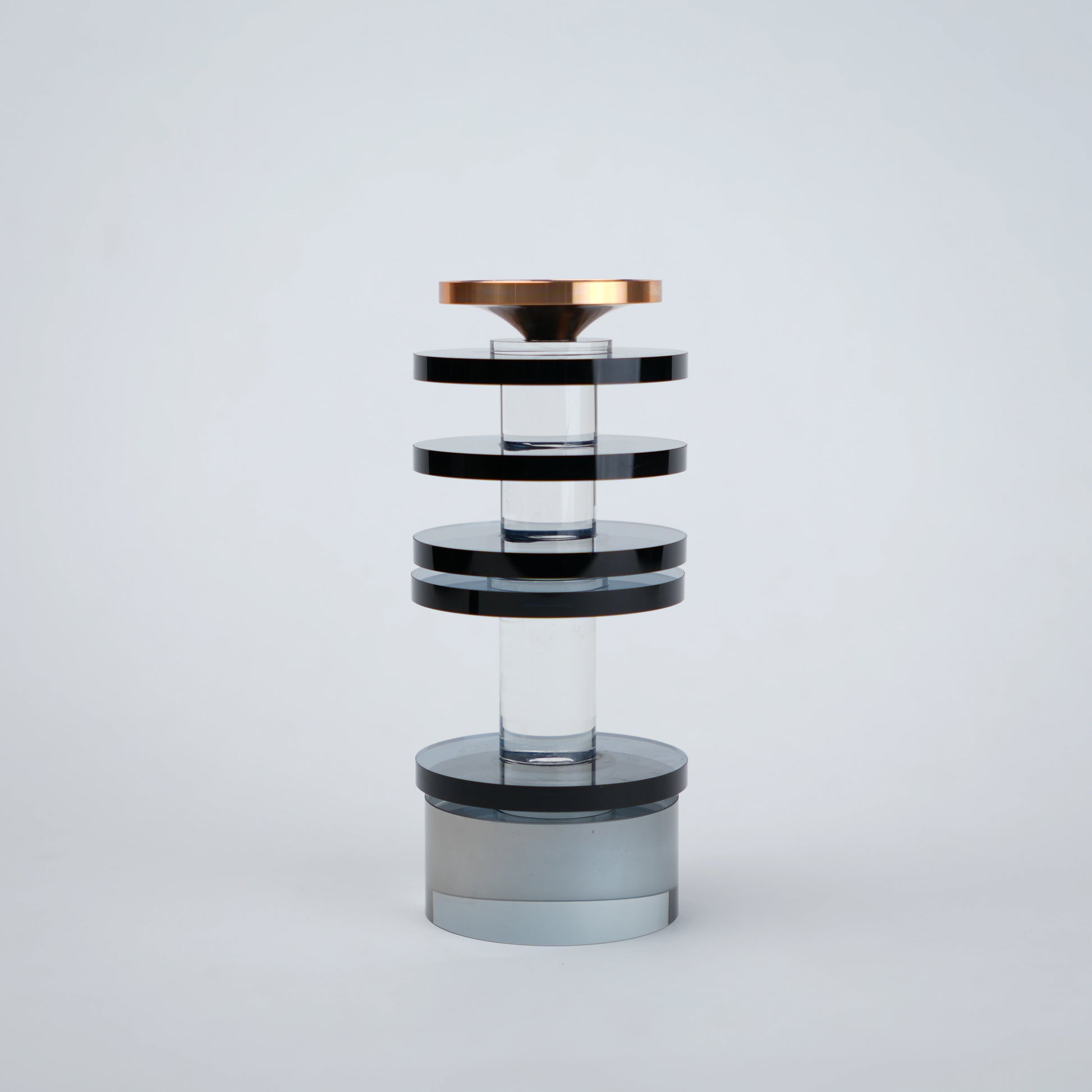 stacked glass candle holders set in multiple sizes modern decor