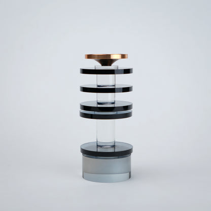 stacked glass candle holders set in multiple sizes modern decor