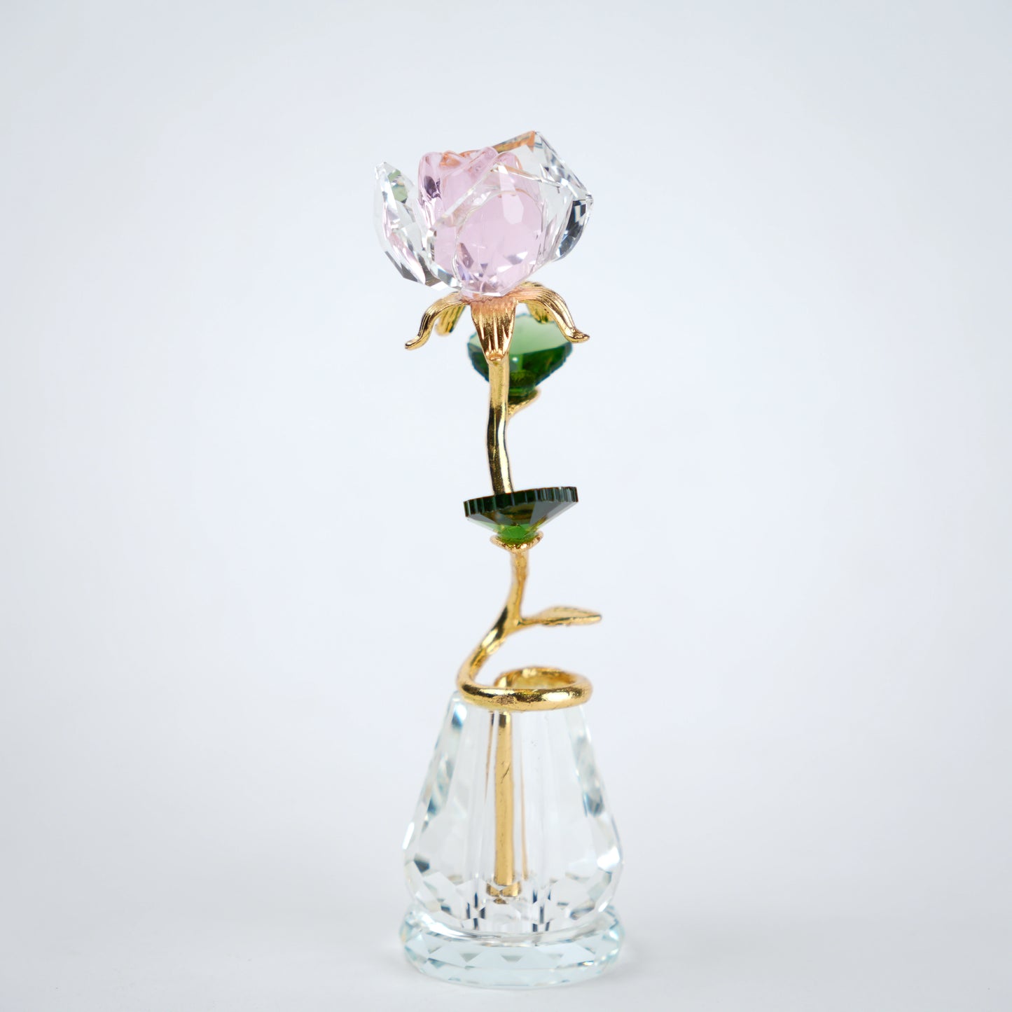 crystal flower decor gold base luxury accent
