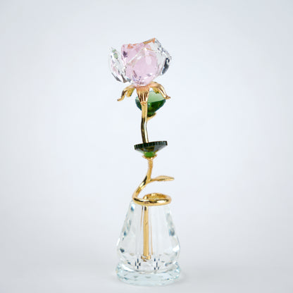 crystal flower decor gold base luxury accent