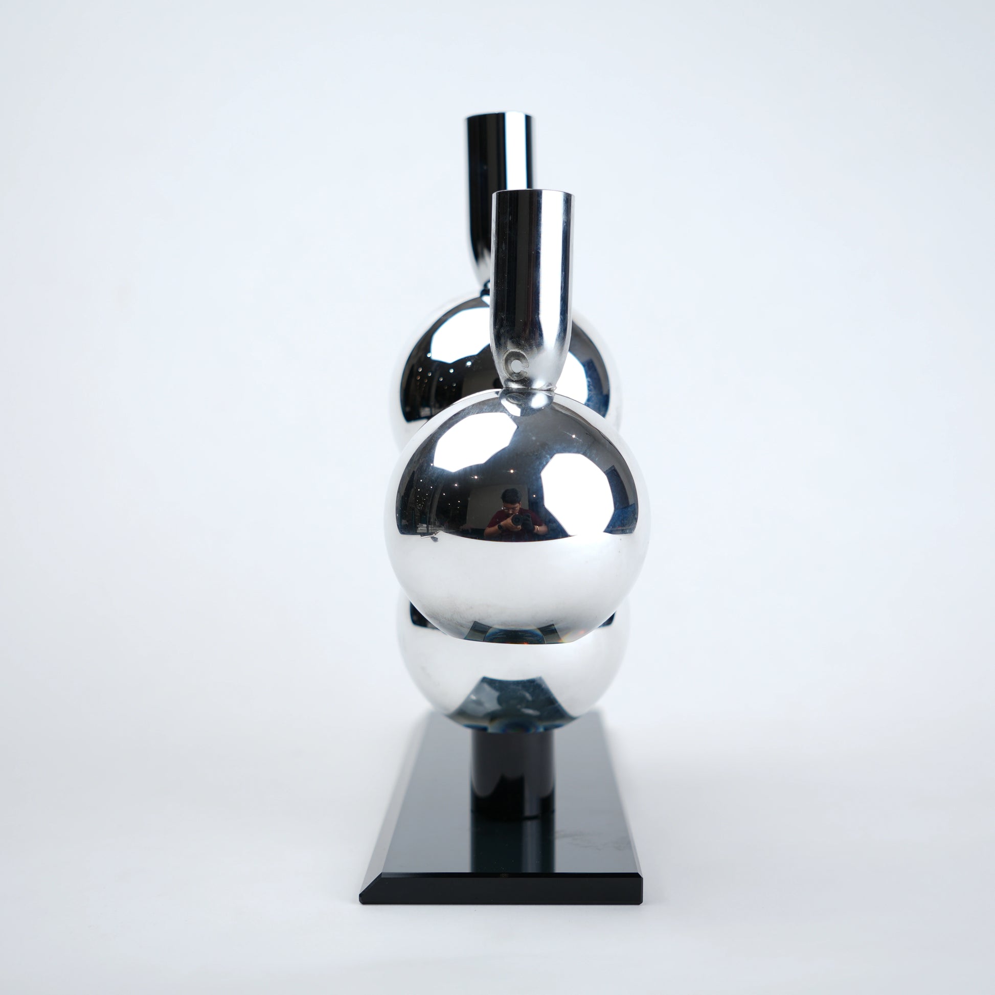 modern chrome candle holder 4 holder centerpiece