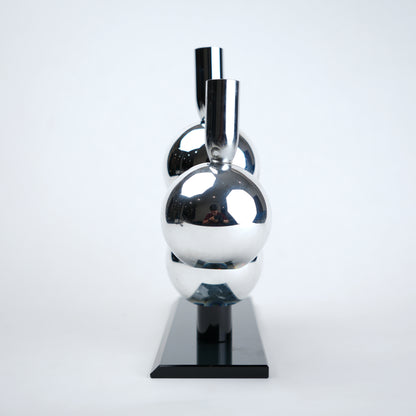 modern chrome candle holder 4 holder centerpiece