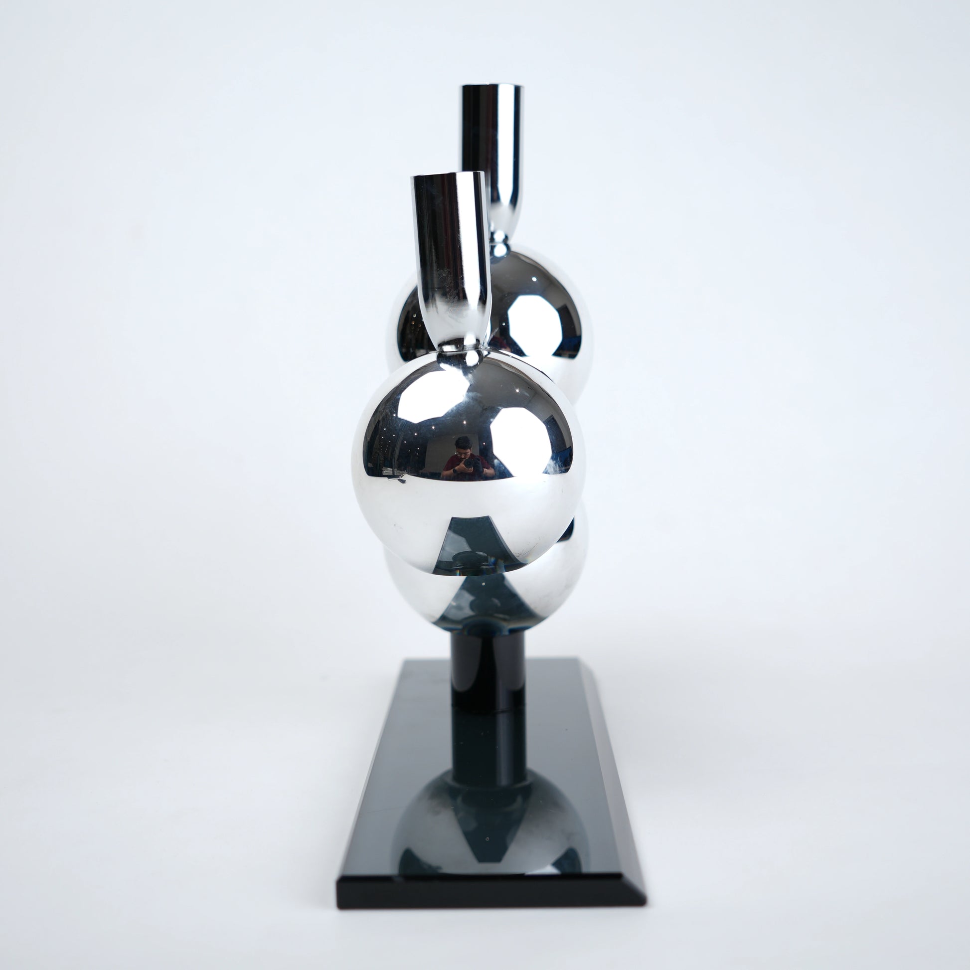 modern chrome candle holder 4 holder centerpiece