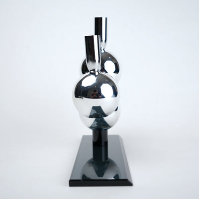 Orbital Chrome Candle Holder