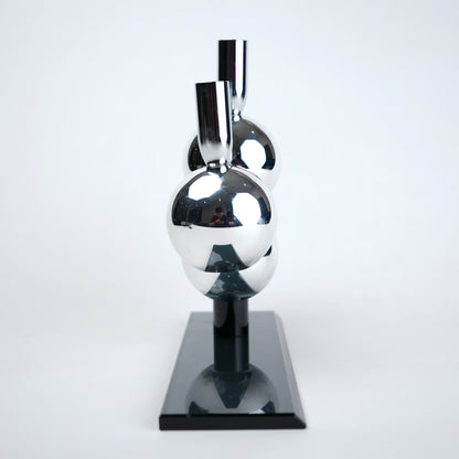 modern chrome candle holder 4 holder centerpiece