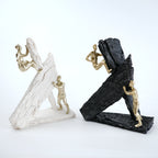 designer decor figurine white and black duo set modern accent