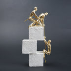 luxury decor figurine tabletop accent black white finish