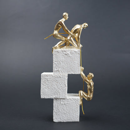 luxury decor figurine tabletop accent black white finish