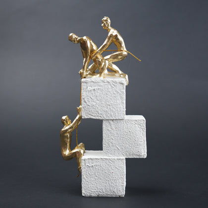 premium decor figurine black white contrast home styling
