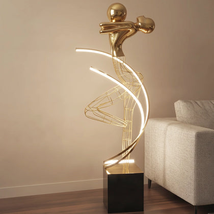 Sculptural Wireframe Floor Lamp
