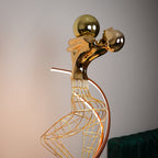 Sculptural Wireframe Floor Lamp full height decorative lighting