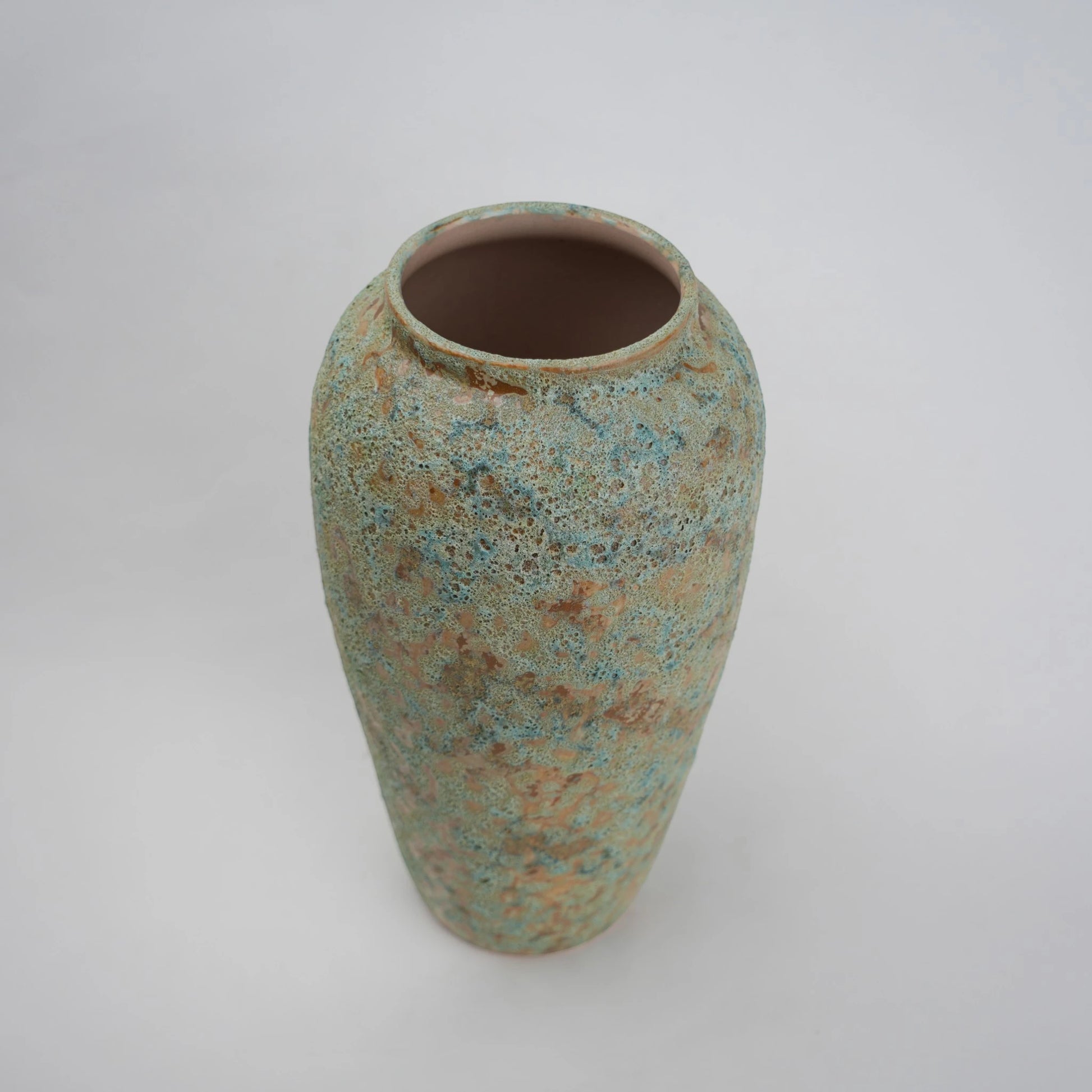 aqua green ceramic flower vase for living room