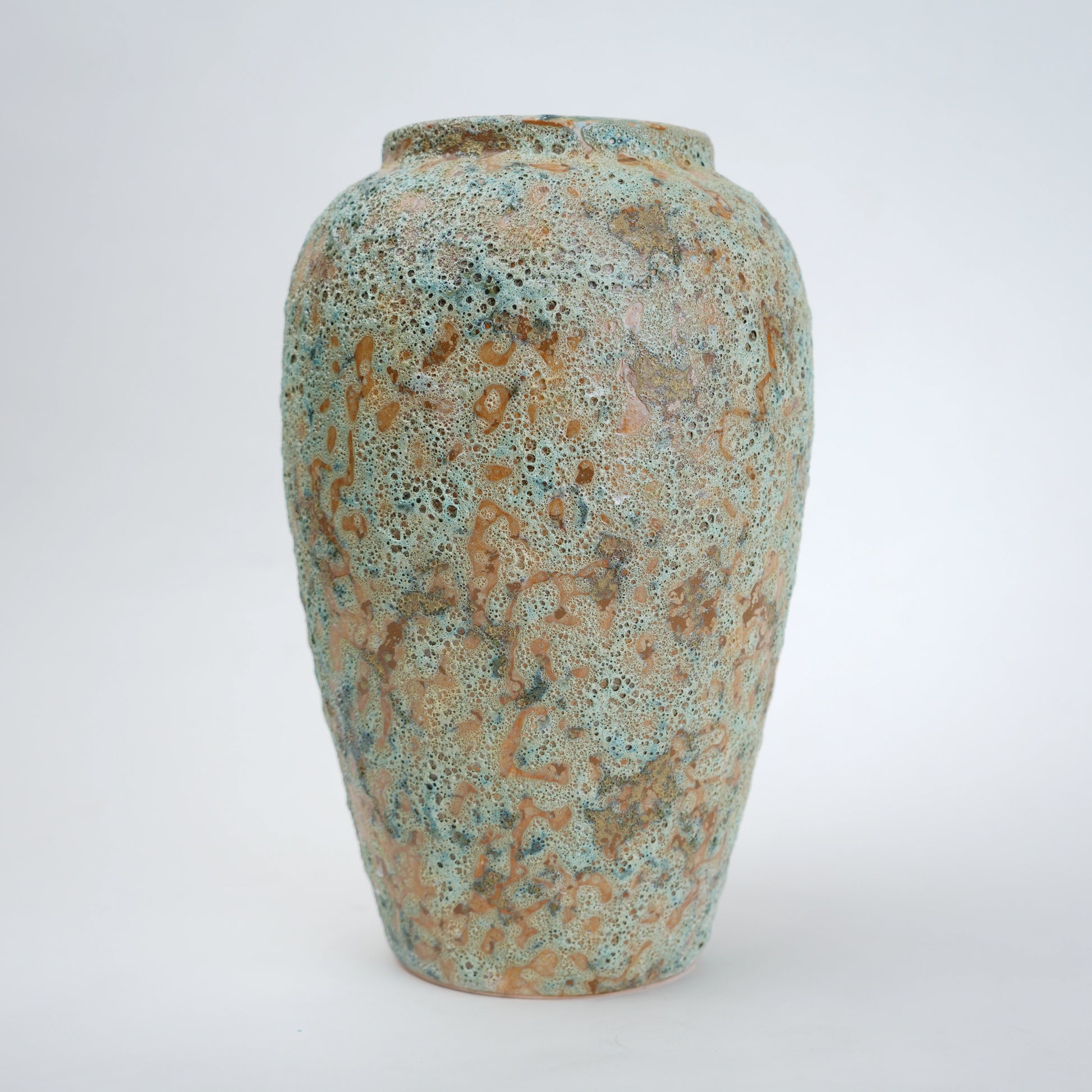 aqua green ceramic flower vase for living room