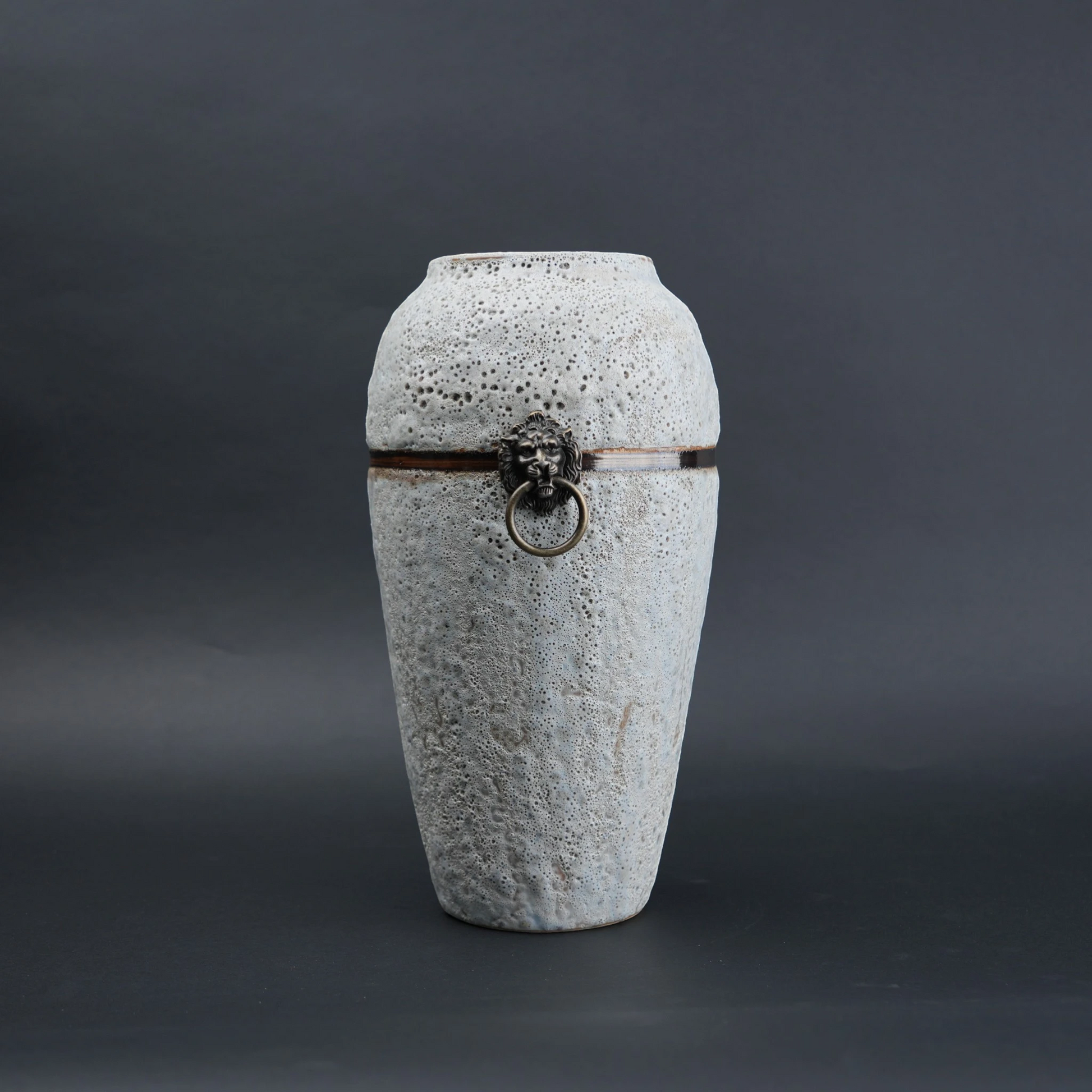 stone white ceramic flower vase décor for living rooms