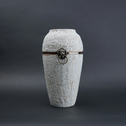 stone white ceramic flower vase décor for living rooms