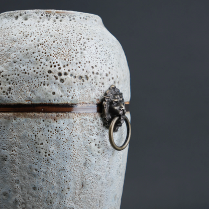 stone white ceramic flower vase décor for living rooms