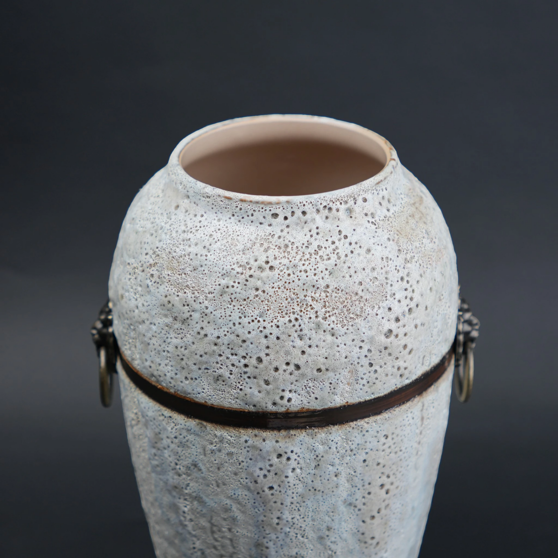 stone white ceramic flower vase décor for living rooms