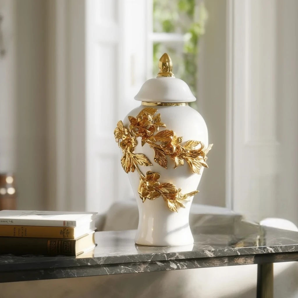 Bloom Royale Jar styled modern tabletop decor