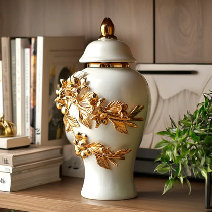 Bloom Royale Jar front angle ceramic decor jar