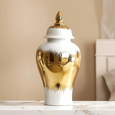 Gilded Brush Jar