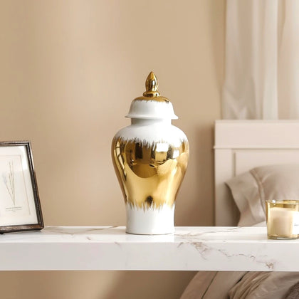 Gilded Brush Jar