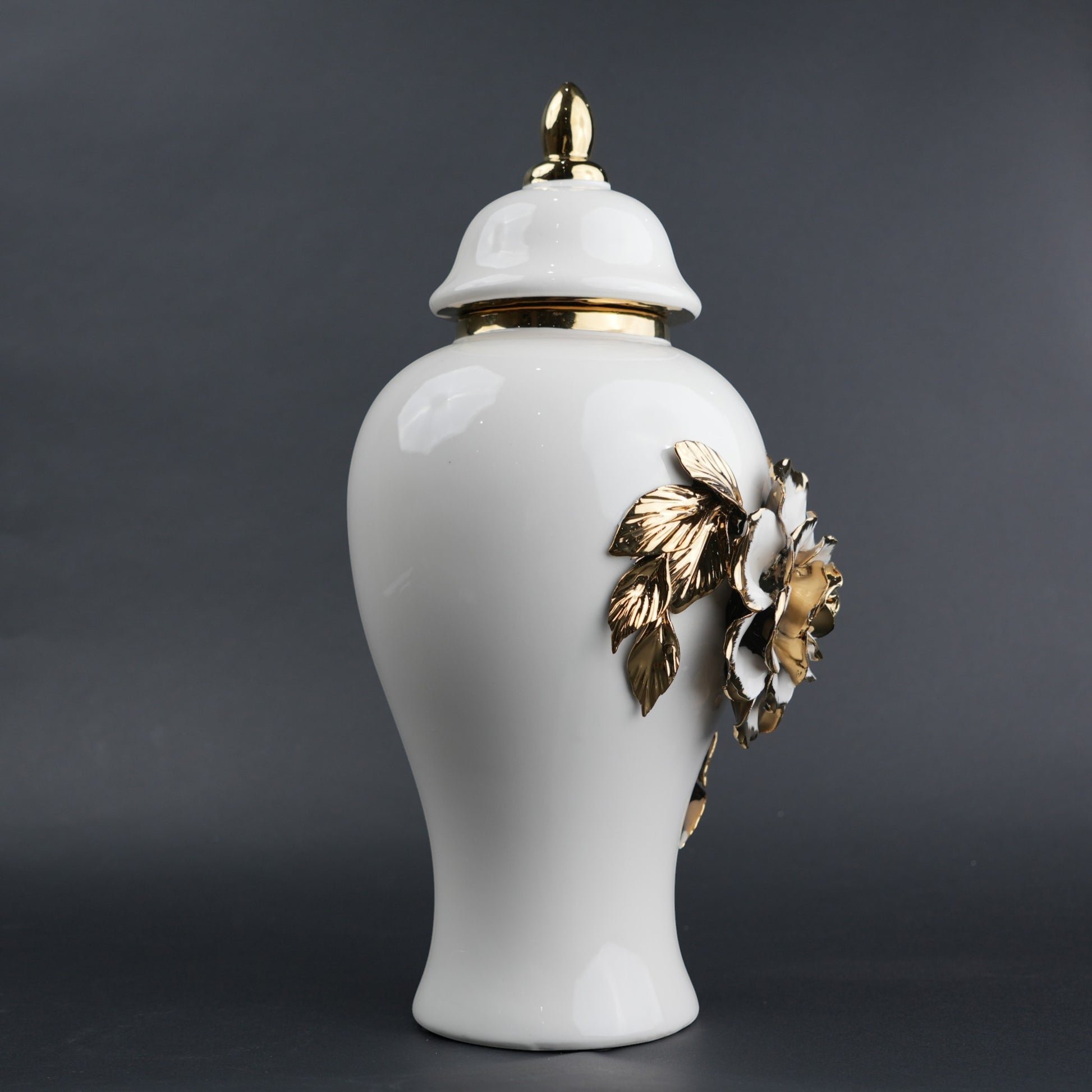 Regal Bloom Jar medium size styled tabletop decor