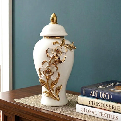 Flora Luxe Decorative Jar side view decorative storage