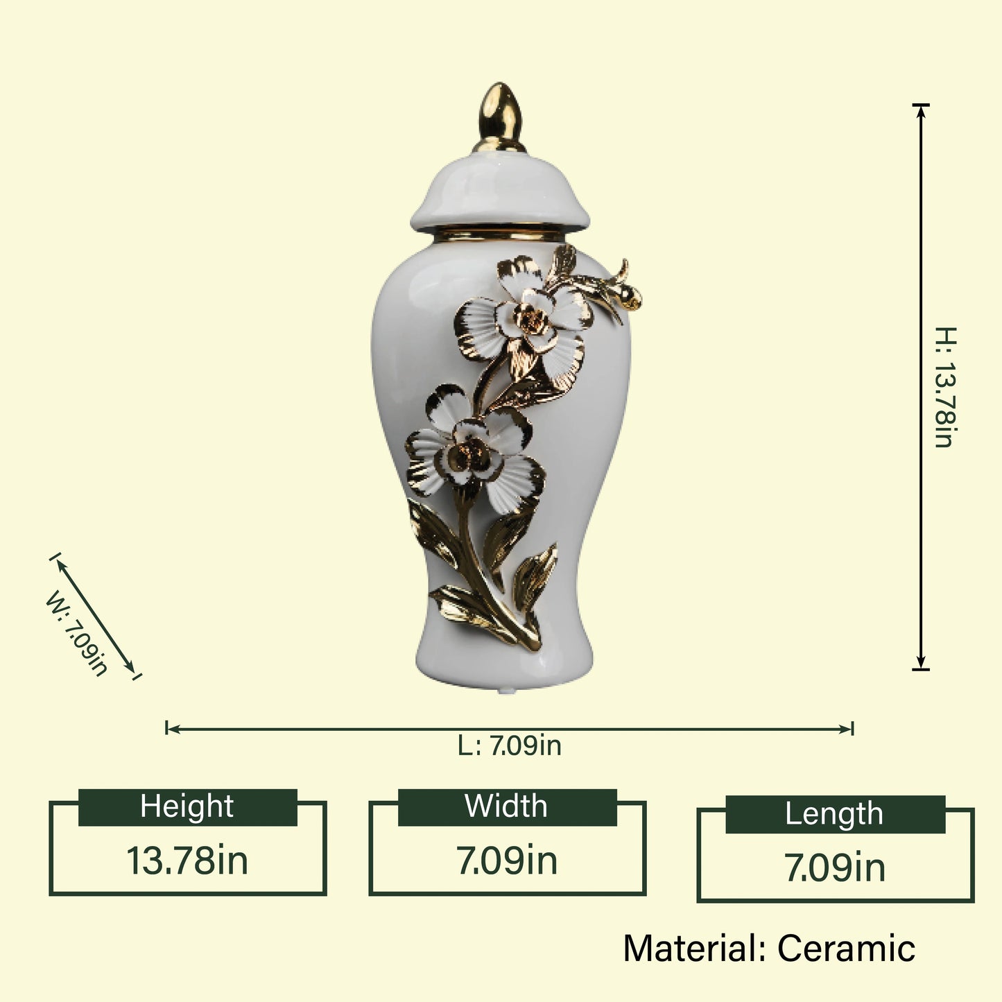 Flora Luxe Decorative Jar styled tabletop decor setup