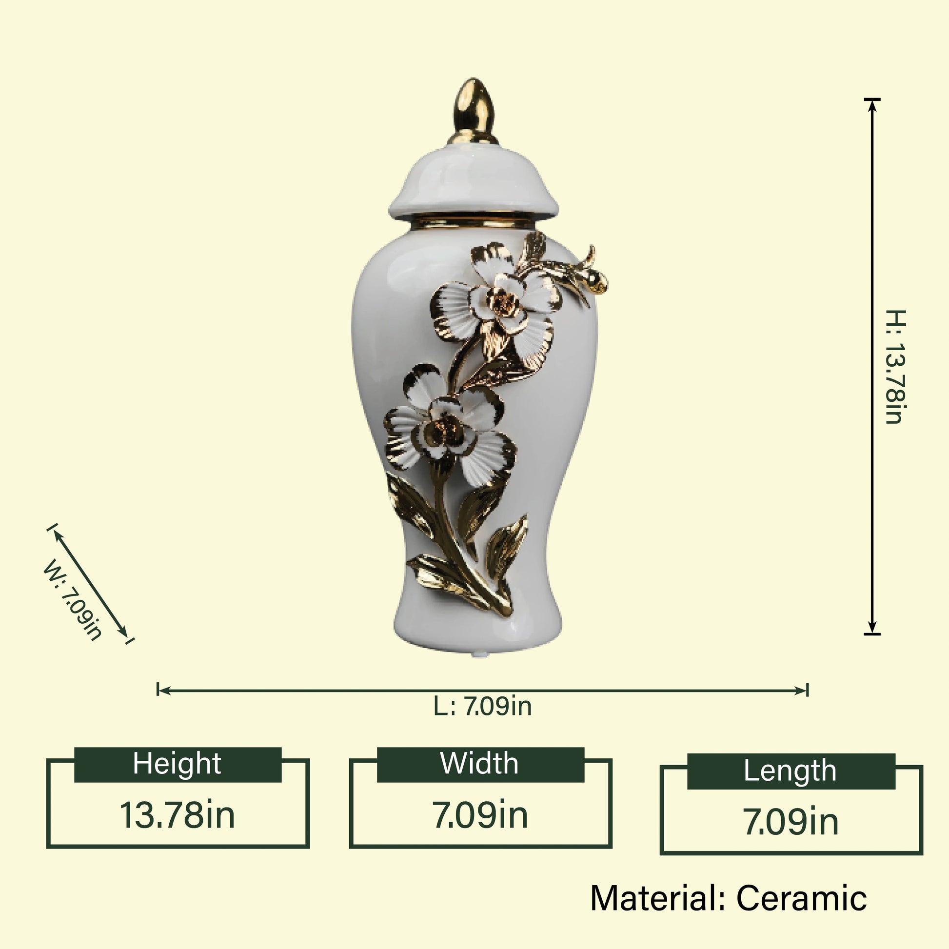 Flora Luxe Decorative Jar styled tabletop decor setup
