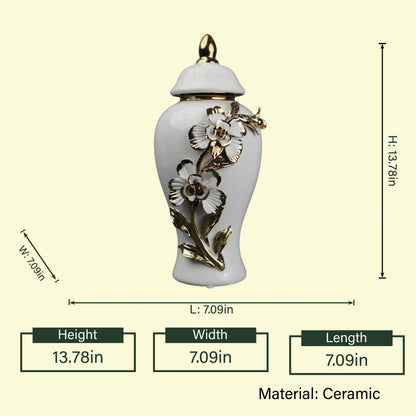 Flora Luxe Decorative Jar styled tabletop decor setup