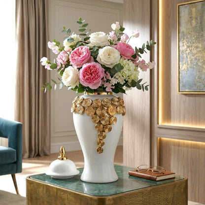 Orbit Bloom Decorative Jar large size side angle