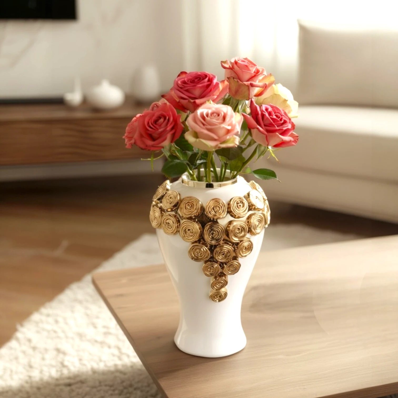 Orbit Bloom Decorative Jar small size front view