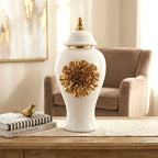 Gilded Bloom Jar large size front angle