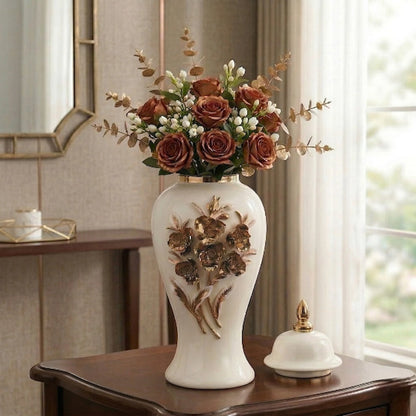 Bloom Crest Decorative Jar large size side view