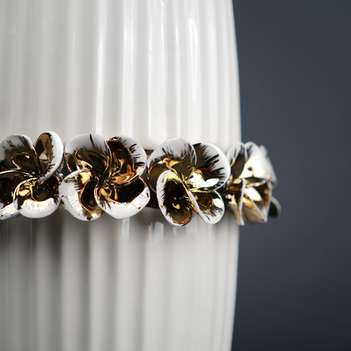 Ivory Bloom Vase angled view modern decor
