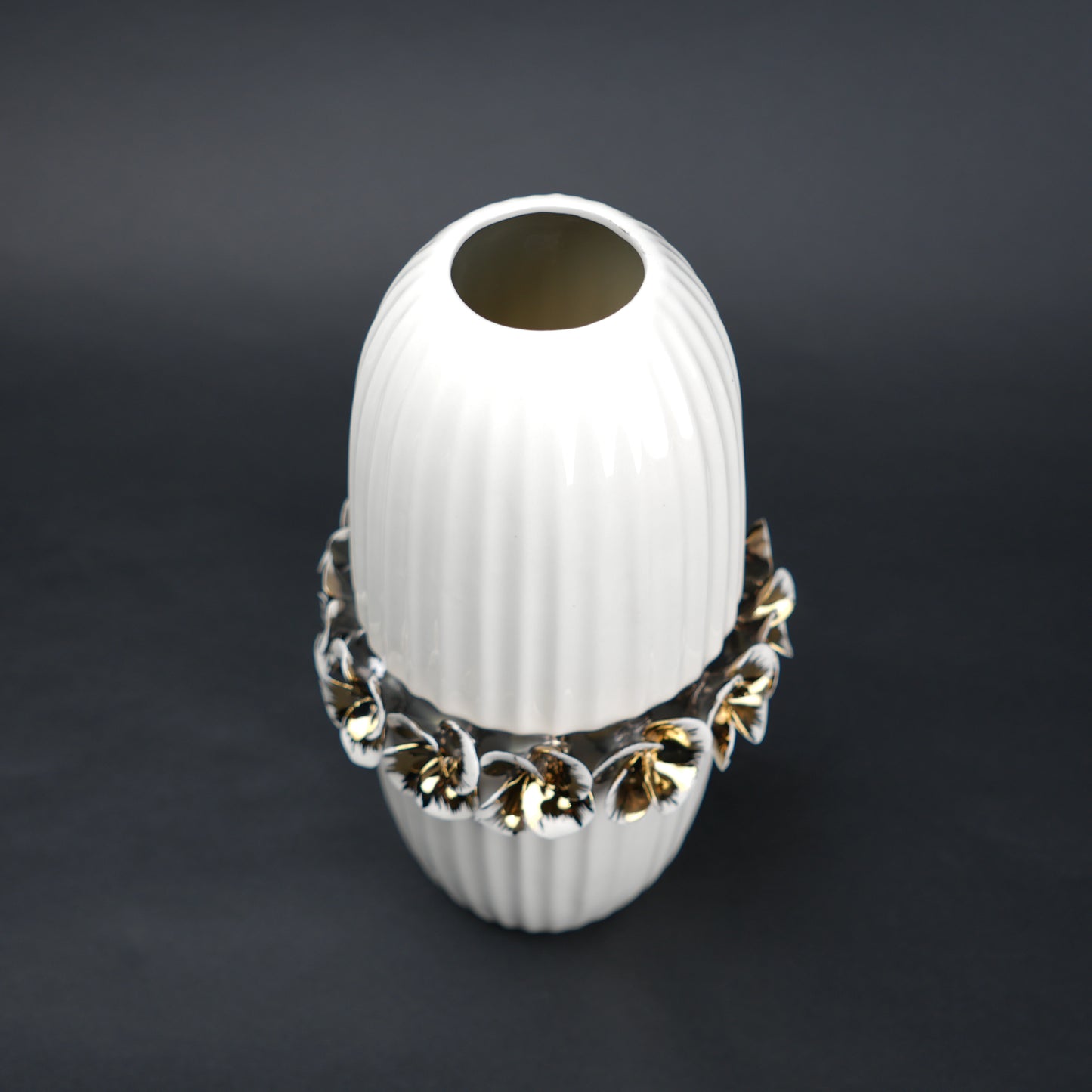 Ivory Bloom Vase close detail of ceramic finish
