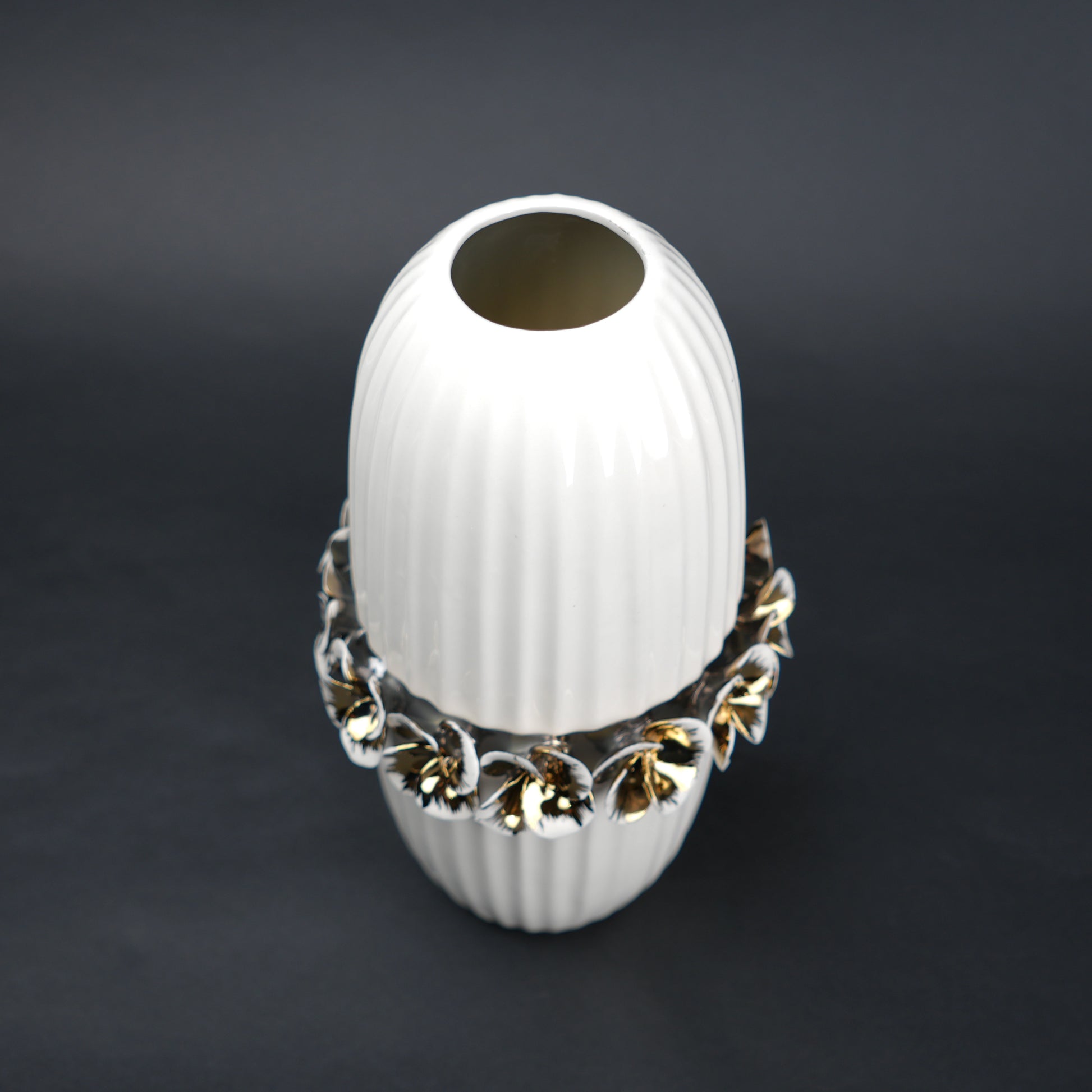 Ivory Bloom Vase close detail of ceramic finish