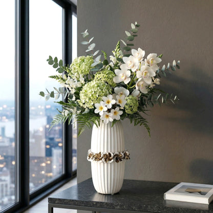 Ivory Bloom Vase side angle ceramic design