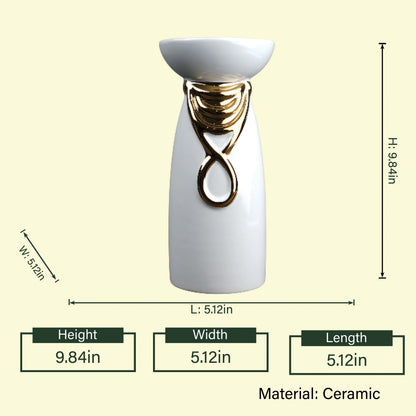 Aura Candle Holder close detail of gold accent finish
