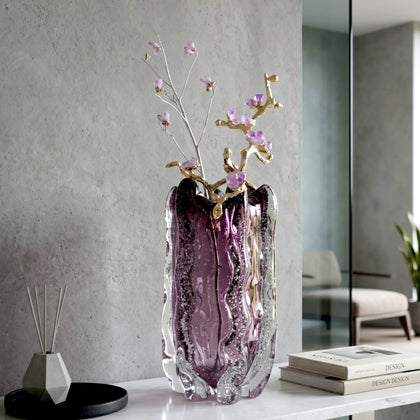 Amethyst Bloom vase, console w/ diffuser